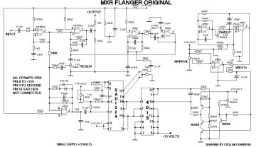 MXR Flanger ;Original Version schematic circuit diagram